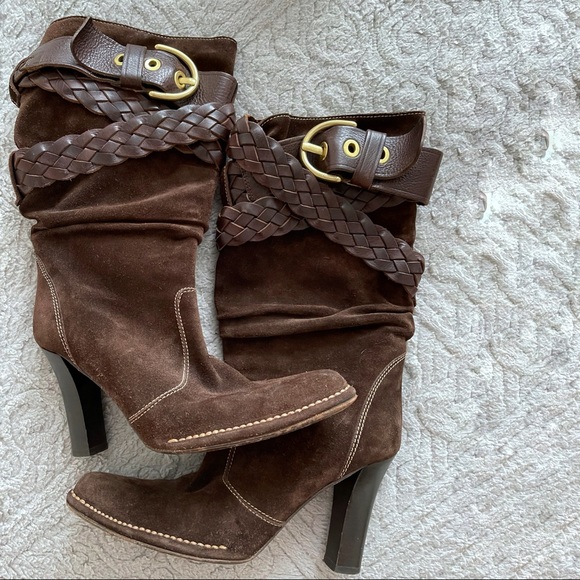 COACH suede slouchy boots  . Vintage - Picture 1 of 8